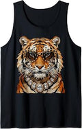 Cool Tiger Roar Leopard Sunglasses Funny Tank Top