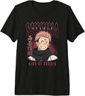 Mens JJK Sukuna King of Curses Kanji Portrait Anime Premium Tri-Blend T-Shirt