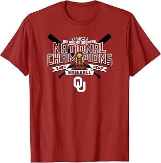 Oklahoma Sooners National Champs 2026 Baseball CWS Trophy T-Shirt