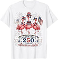 Patriotic Flamingo 250 Years American Spirit T-Shirt