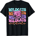 Wildcats Mascot Back to School Spirit Sport Men Women Groovy T-Shirt