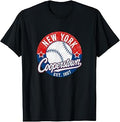 Cooperstown New York Vintage Baseball Retro Travel T-Shirt
