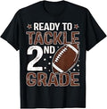 Ready to Tackle 2nd Grade Football Boys First Day of School T-Shirt