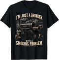I'm Just A Drinker with A Smoking Problem Grilling BBQ Dads T-Shirt