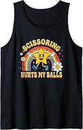 Scissoring Hurts My Balls Fun Saying Inappropriate Guys Men Tank Top