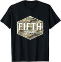 First Day of Fifth Grade Camo Back to School 5th Grade Boys T-Shirt