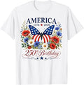 250th Anniversary USA Women 250 Years American 4th of July T-Shirt
