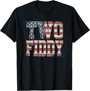 Two Fiddy 2 Fiddy Anniversary 4th of July Patriotic T-Shirt