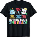 Back to School Rock Paper Scissors 2nd Grade Bot Girl Kids T-Shirt