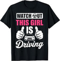 Funny New Driver Art for Women Teen Girls Student Drivers T-Shirt