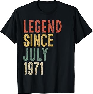 Legend Since July 1971 55th Birthday Men Women 55 Year Old T-Shirt