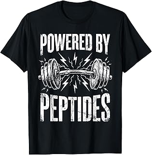 Powered By Peptides Bodybuilding Workout Weightlifting Gym T-Shirt