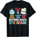 Back to School Rock Paper Scissors 5th Grade Bot Girl Kids T-Shirt