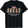 250 Years of America Cats Patriotic Cat Lover T-Shirt