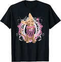 Coquette Bruiser in Glamours Pink Outfit Art Portrait T-Shirt