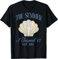 Summer I Turned 13 Years Old 13th Birthday Beach Seashell T-Shirt