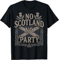 No Scotland No Party Vintage Design for Scottish Fans T-Shirt