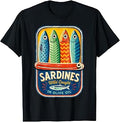 Sardines Tinned Fish Retro Graphic Summer for Men Women T-Shirt