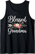 Blessed Grandma Shirt Women Happy Mothers Day Tank Top