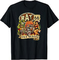 Rat Fink Pinup Girl Hot Rod Old School Highway 66 Retro USA T-Shirt