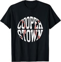 Cooperstown Unique Typography with Baseball Seams Vintage T-Shirt