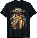 Tomb Raider Lara Croft Portrait with Seal Retro Video Game T-Shirt