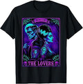 The Monster Frankenstein and Bride The Lovers Tarot Card T-Shirt
