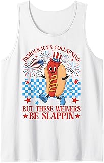 Funny Hot Dog 4th July Democracy's Collapsing 250 Years Tank Top