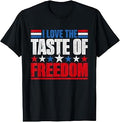 I Love The Taste of Freedom Couple Matching Patriotic Fourth T-Shirt