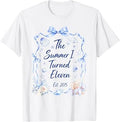 Summer I Turned Eleven Est 2015 Girl 11 Years Old 11th Bday T-Shirt