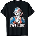 4th of July Two Fiddy George Washington 250 Funny T-Shirt