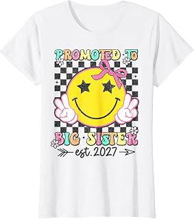 Promoted to Big Sister 2027 Soon to Be Big Sis Girls T-Shirt