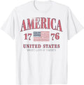 Retro 4th of July America Shirt Patriotic Aesthetic USA Tee T-Shirt