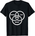 Funny Dystopian Venn Diagram WE are HERE Parody T-Shirt
