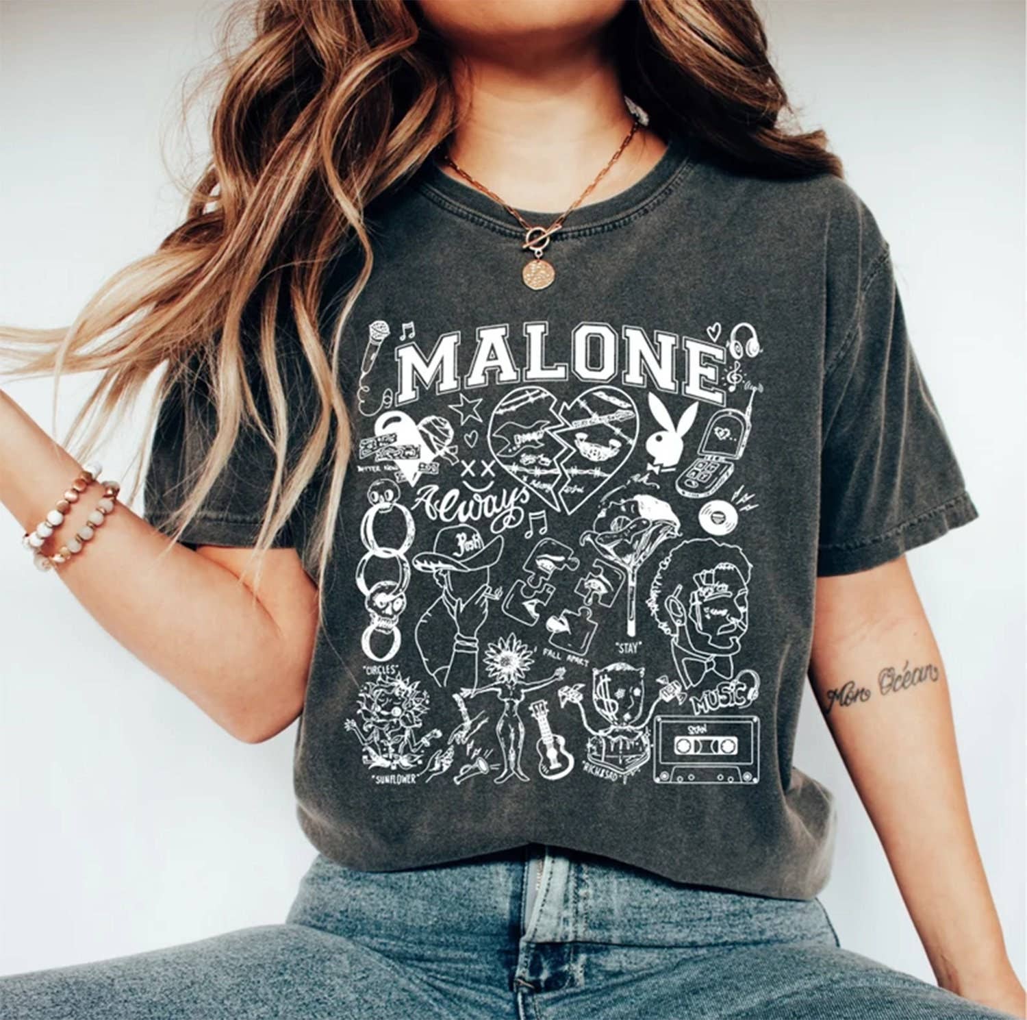 Post Malone Howdy Sweatshirt Sunflower Tour Tee