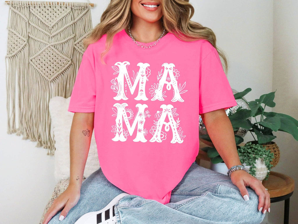 Vintage Mama Pink Bella Mother's Day Graphic Tee
