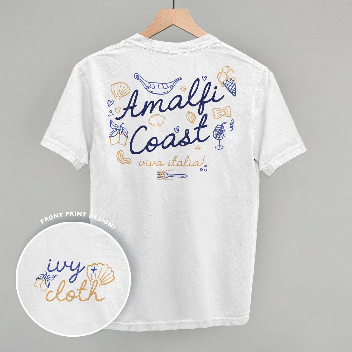 Amalfi Coast Doodles (Back Print)