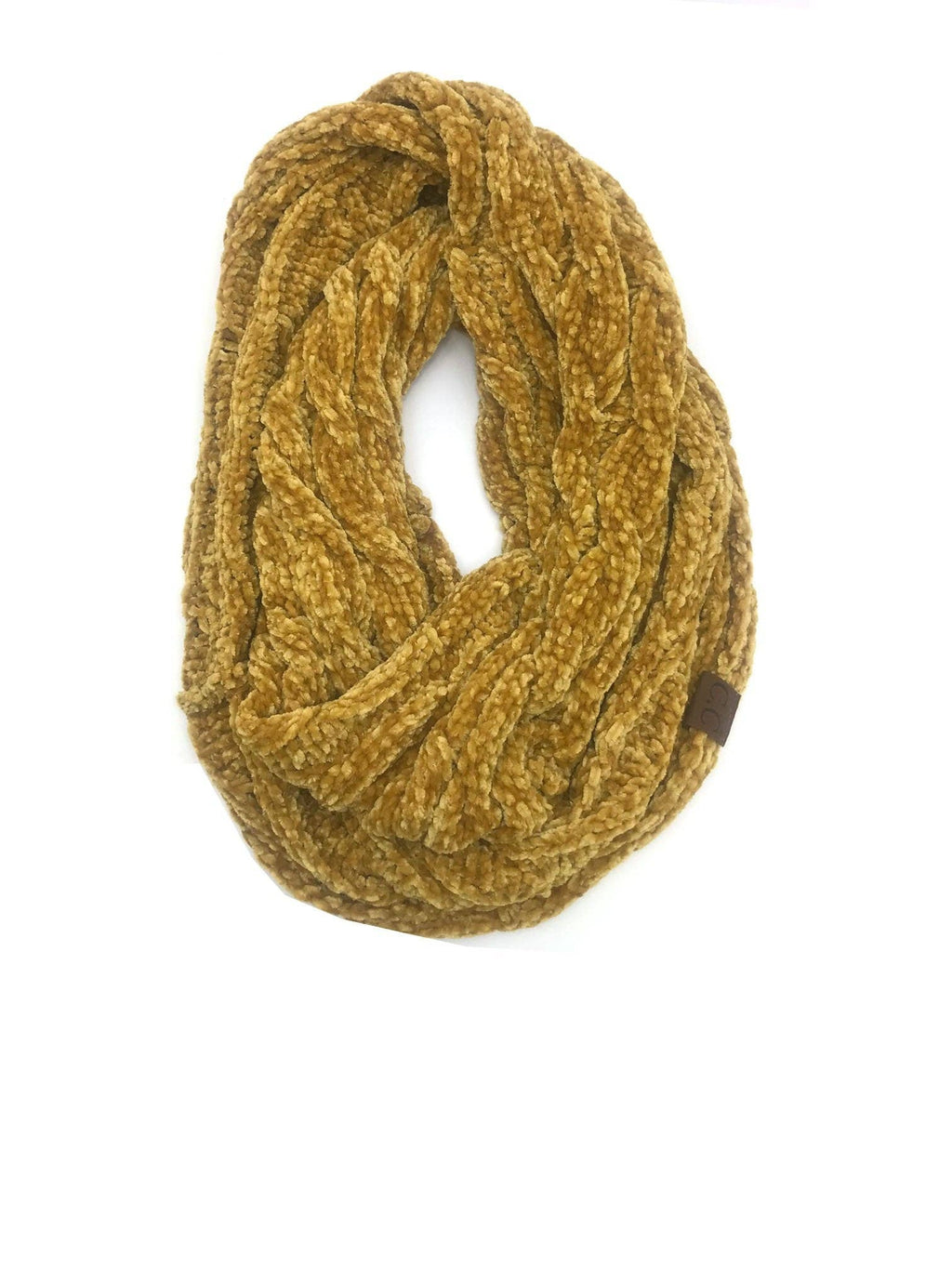 SF-30 Mustard Velour Scarf
