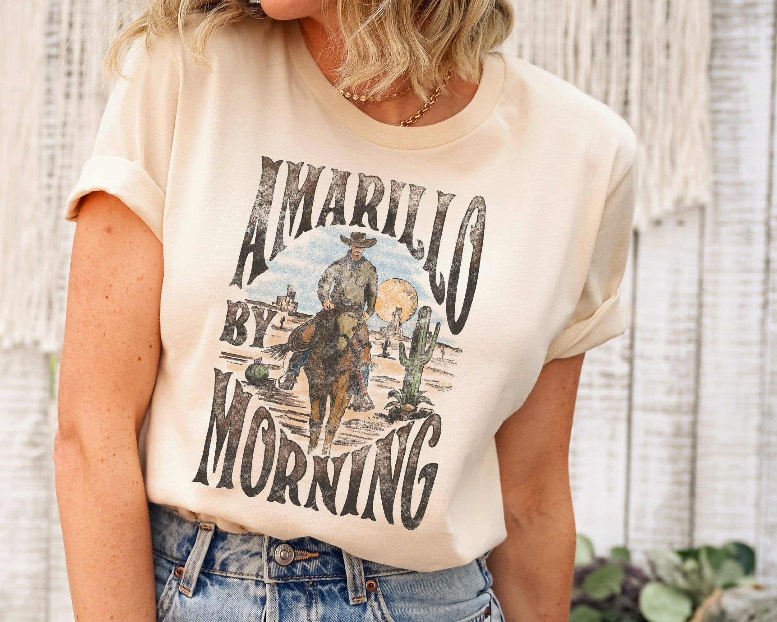 Amarillo By Morning Country Music Cowboy Tee