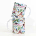 Western Cowboy Landscape Ceramic Mug Horses and Cowboys