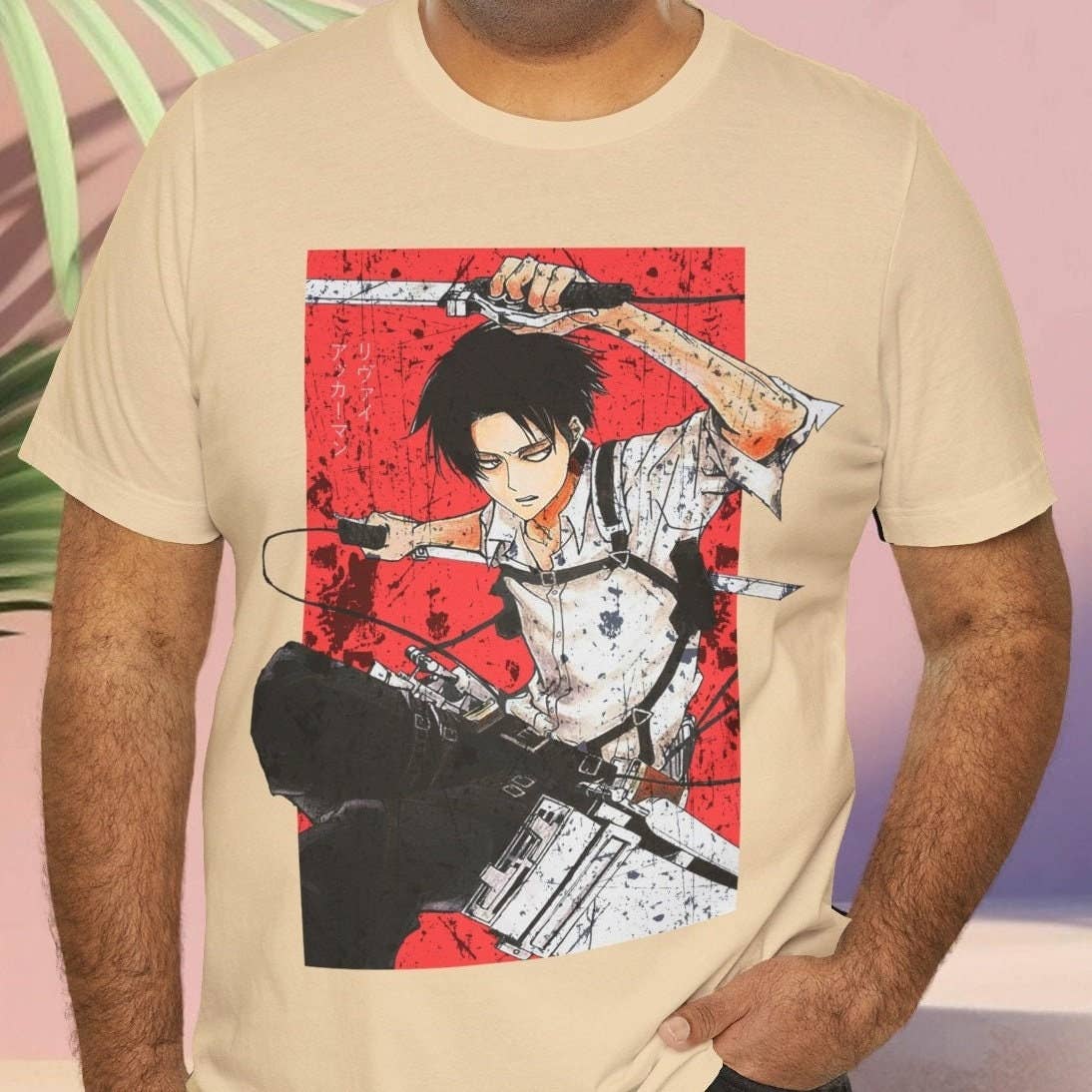 Aesthetic Levi Ackerman Aot Unisex Streetwear T-Shirt