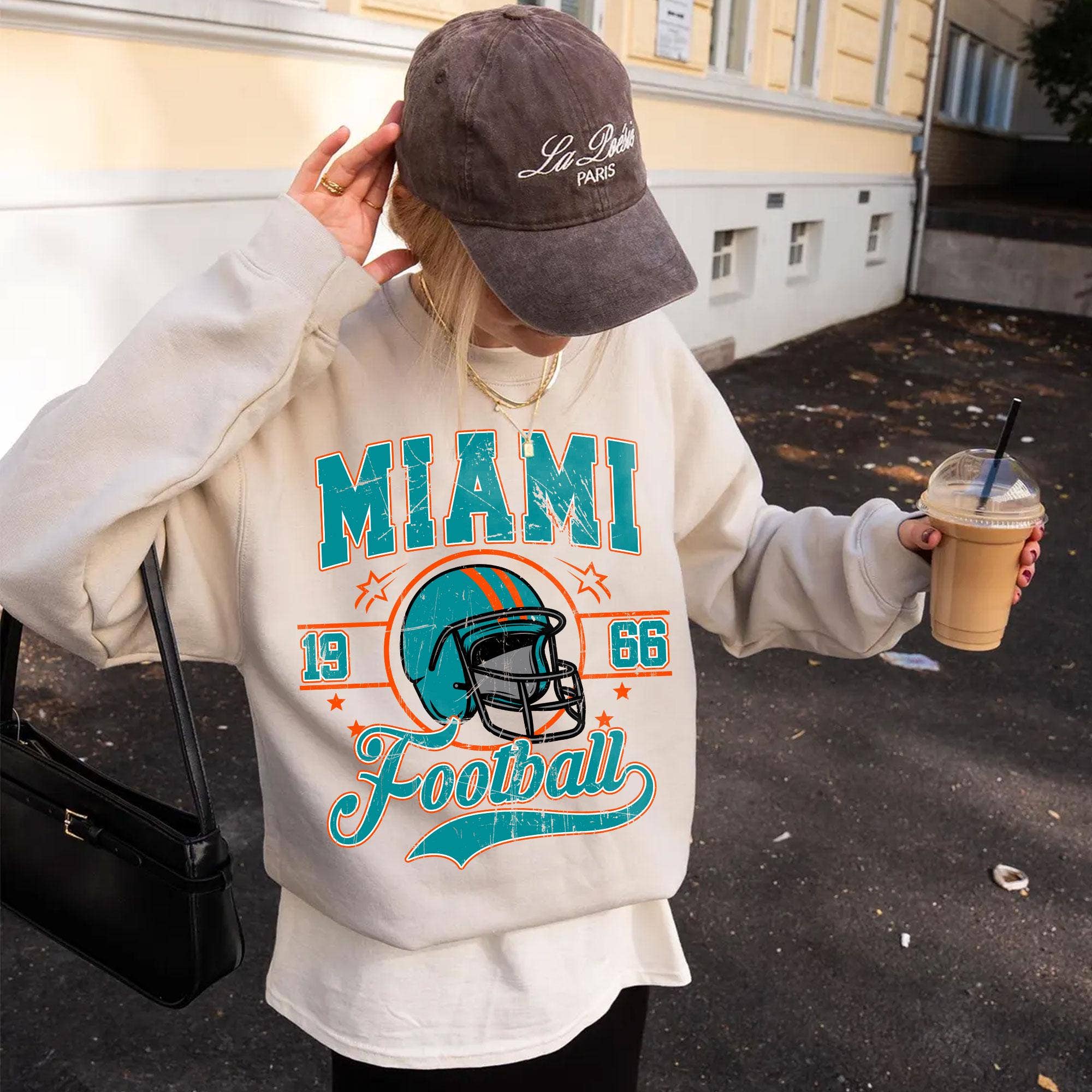 Vintage Miami Football Sweatshirt - Preppy Miami Football