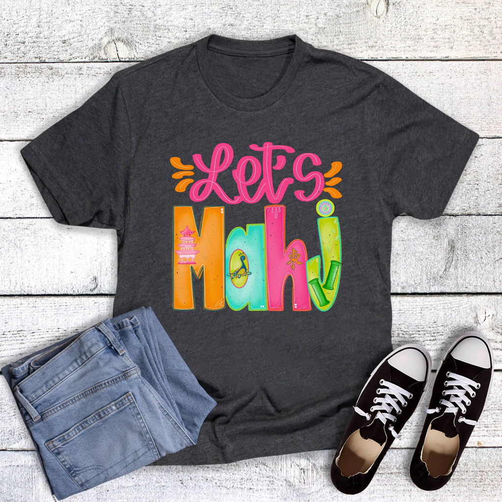 Mahjong Let's Mahj Graphic Tee