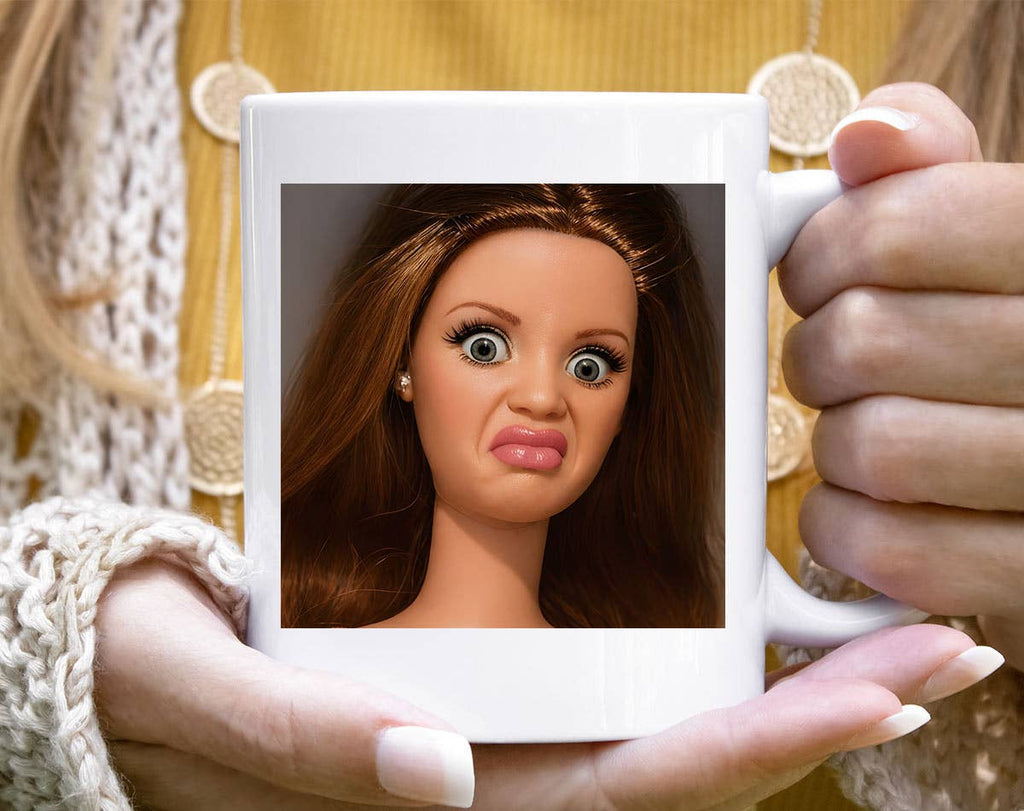 Disgusted Doll Face Meme  - Funny Sassy Coffee Mug