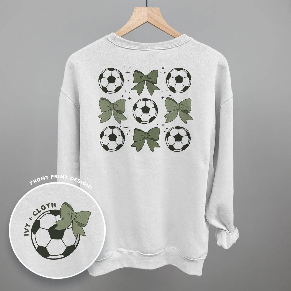 Soccer Balls and Bows (Back Print)