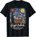 Gogh Outside 250Th Anniversary 1776 2026 Starry Night USA T-Shirt
