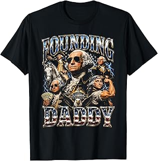 Founding Daddy 4th of July George-Washington Patriotic T-Shirt