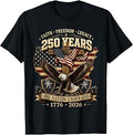 250 Years Faith Freedom Legacy Eagle 250th Anniversary USA T-Shirt
