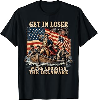 Vintage Get in Loser We're Crossing The Delaware T-Shirt