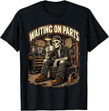 Waiting On Parts Mechanic Skeleton Auto Repair T-Shirt